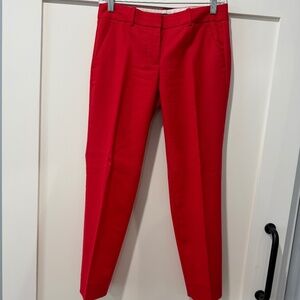 J.Crew Factory CityFit Skimmer Red Office Trouser Pants Holiday, Sz 00